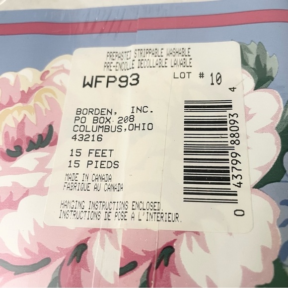 Lot of 5 Lady Pepperell Peony Wallpaper Border Borden Home Wall Covering 15 Feet - Picture 9 of 12
